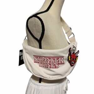 NWT Primark Stranger Things white corduroy crossbody bag!